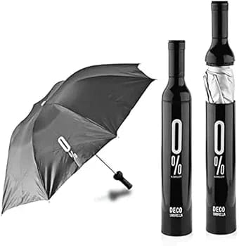 Mini Wine Bottle Umbrella Portable Folding UV Proof Compact Lightweight Travel Umbrella