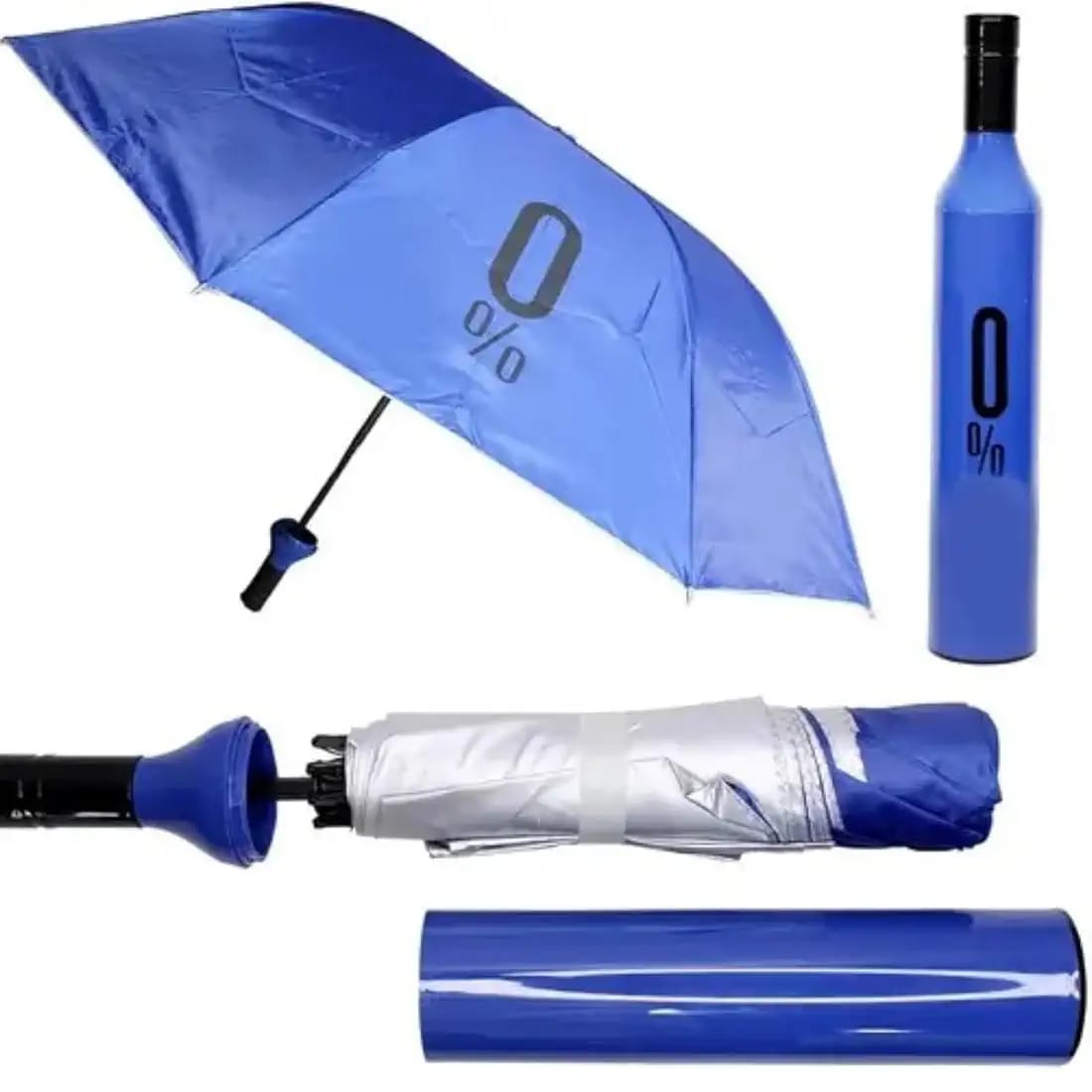 Mini Wine Bottle Umbrella Portable Folding UV Proof Compact Lightweight Travel Umbrella